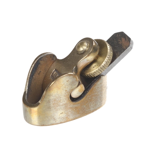 8 - A miniature brass musical instrument maker's plane by IBEX 1