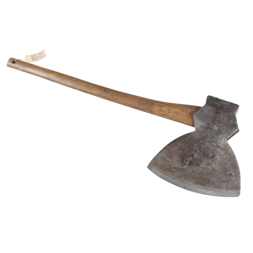 780 - An 8lbs R/H side axe by W.H.WEED New York c1848 with 9