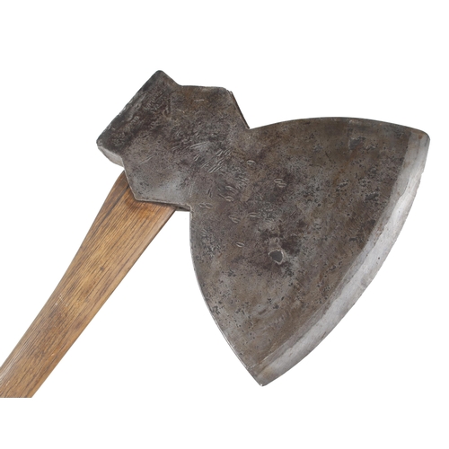 780 - An 8lbs R/H side axe by W.H.WEED New York c1848 with 9