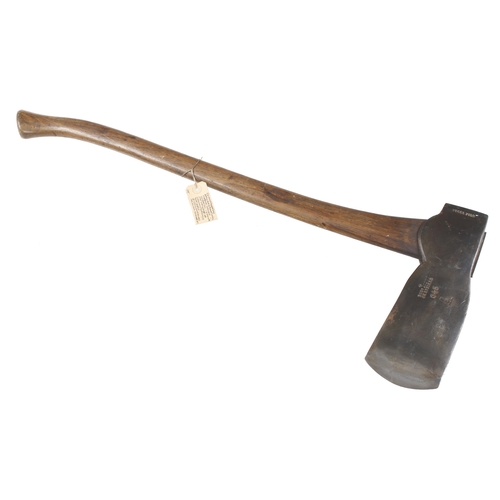 781 - A felling axe by ROBERT SORBY No 045 also marked Steel Pol'd, with ash handle and 4