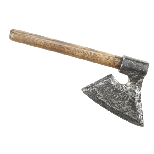 783 - A French wheelwright's R/H side axe with chamfered blade and 8