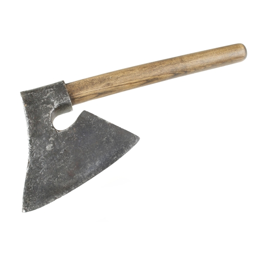 783 - A French wheelwright's R/H side axe with chamfered blade and 8