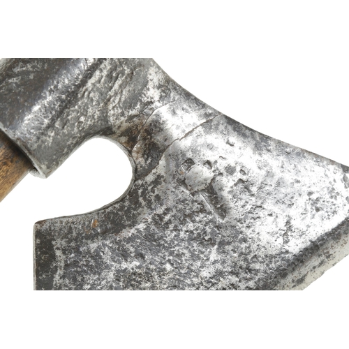 783 - A French wheelwright's R/H side axe with chamfered blade and 8