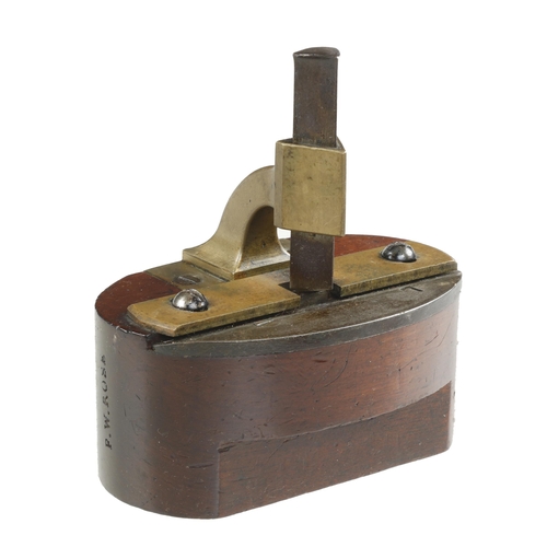 790 - A very attractive brass sawset on polished mahogany base F