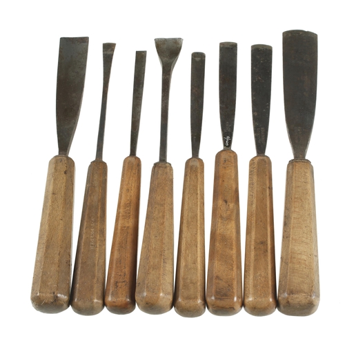 803 - A set of 8 carving tools by ADDIS G+