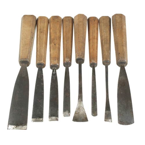 803 - A set of 8 carving tools by ADDIS G+