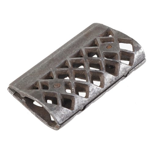 821 - A most unusual pierced iron scraper blade holder G+