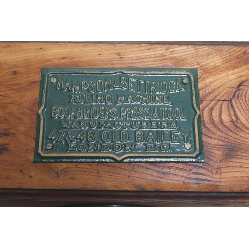 830 - A magnificent HAMPSON & BETTRIDGE bookbinders press 72