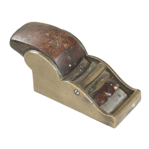 908 - A small steel soled brass chariot plane 3