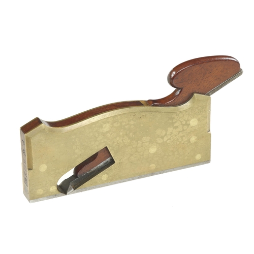 911 - A recent steel soled brass rebate plane 4 1/2