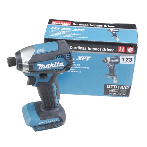 123 - An unused MAKITA DT D 153 impact driver, body only F
