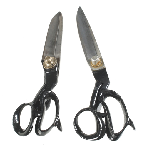 219 - Two pairs of tailor's shears by WIKINSON with repainted handles G+