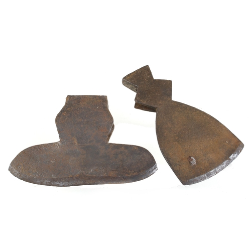 300 - A side axe head and another for restoration G-