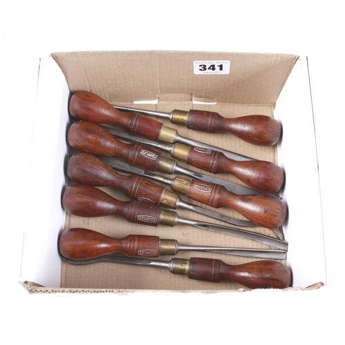 341 - A set of 9 MARPLES carving tools G+