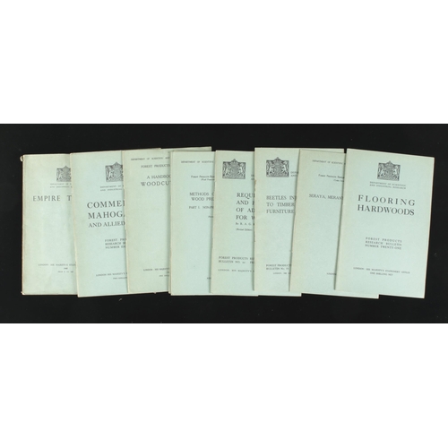 352 - A collection of 19 UK Government booklets on timber uses and forestry management c1940's G