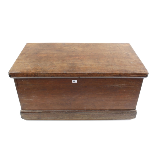 361 - A mahogany tool chest 35