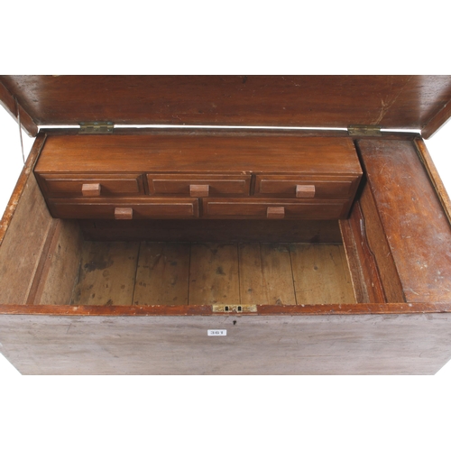 361 - A mahogany tool chest 35