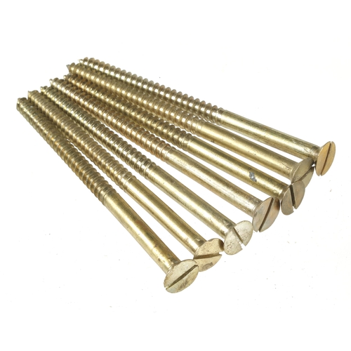 397 - Seven brass screws 6