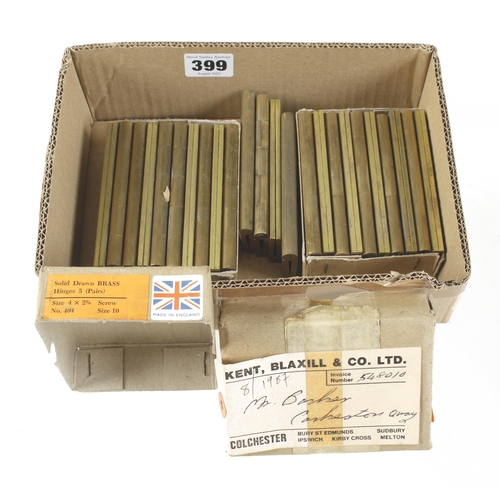 399 - 24 brass hinges 4