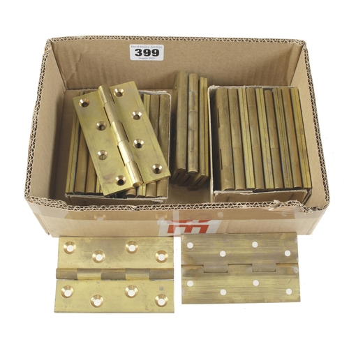 399 - 24 brass hinges 4