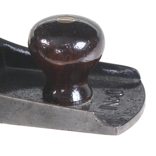 407 - An early USA STANLEY No 6 low knob with pre adjustable frog, lacks one side of casting G