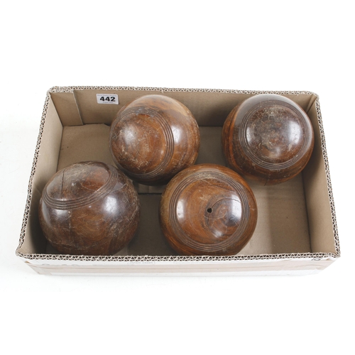 442 - Four lignum bowls G