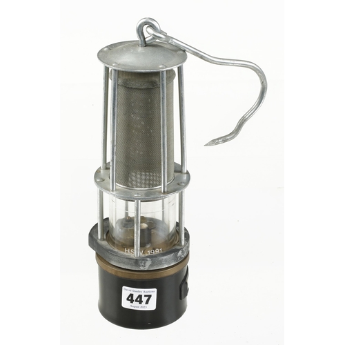 447 - A recent safety lamp marked HSW 1991 G++