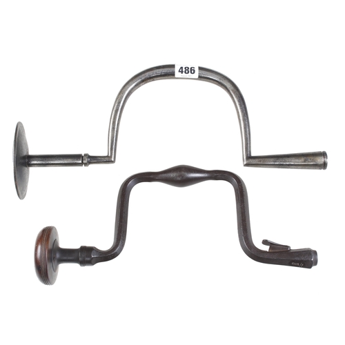 486 - A Scottish style lever pad brace and a steel brace G