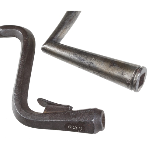 486 - A Scottish style lever pad brace and a steel brace G