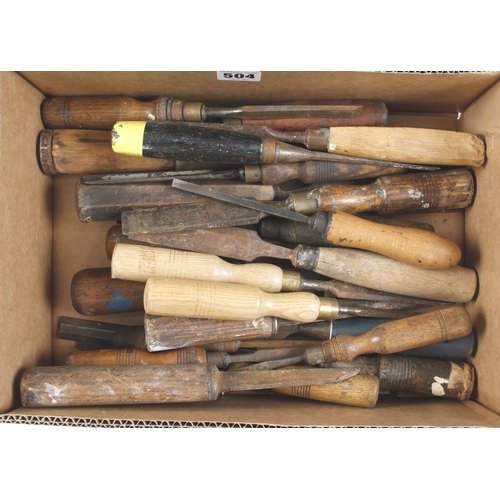 504 - 30 chisels and gouges for restoration G-