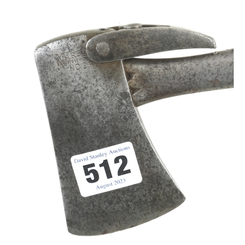 512 - A rare MARBLE No 2R hatchet with 2 1/4