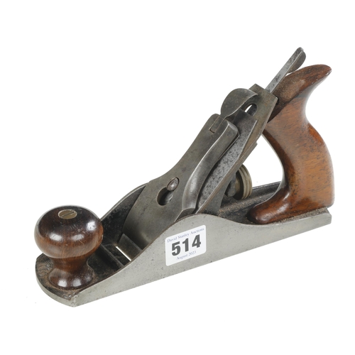 514 - An early STANLEY No 3 with pre adjustable frog with 