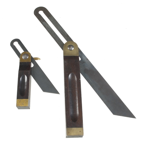 515 - Two little used STANLEY rosewood and brass sliding bevels 7