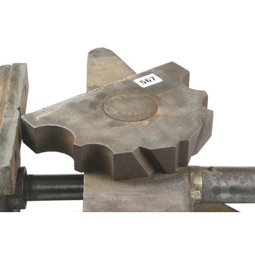 567 - A large and most unusual heavy duty multi purpose vice to grip items of different shapes and angles ... 