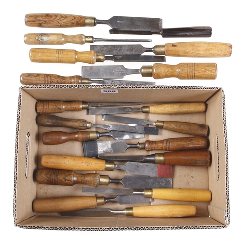 568 - 19 chisels by MARPLES G+