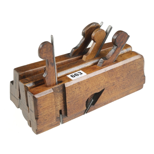 663 - An unusual dado plane marked WOOD, a compassed hollow and 1/4 round G