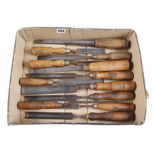 666 - Five cranked gouges and 5 other chisels and gouges G+