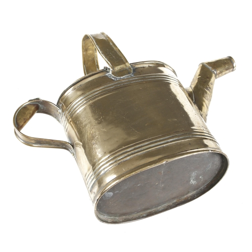 692 - A brass plated 5 pint watering can G+