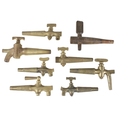 79 - Seven brass barrel taps G