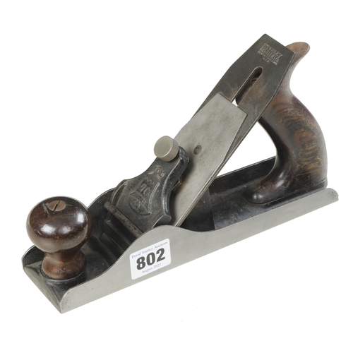 802 - A little used LIBERTY BELL No 4 smoother with Stanley iron, small rust spot to sole o/w F