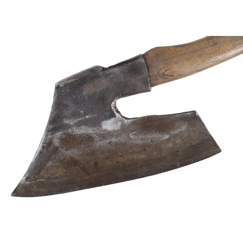 807 - An Austrian R/H side axe c/w maker's mark and decoration and 13 1/2