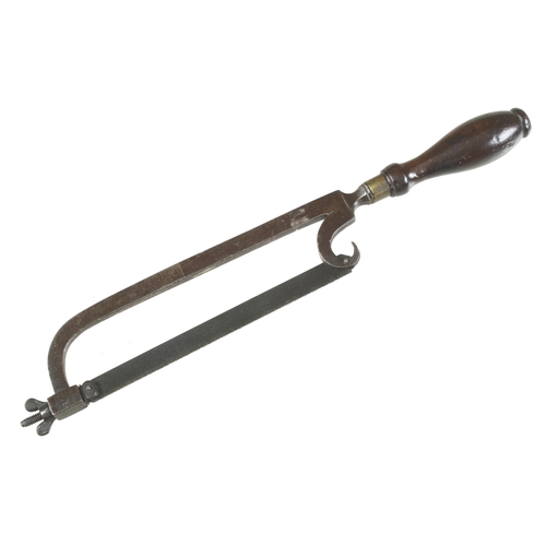 816 - A nice quality small hacksaw with rosewood handle and 6