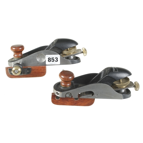 853 - A rare pair of very little used VERITAS L & R skew block plane c/w fences, (RRP £540) F