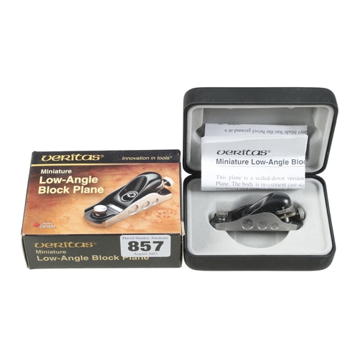 857 - An unused VERITAS low angle block plane in orig French packaging, (RRP £58) F