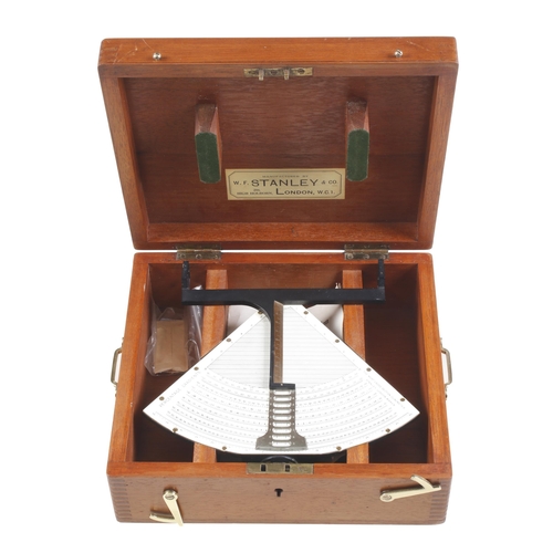 889 - A rare and probably unused Mort Cross Section Clinometer by W.F.STANLEY with instructions in orig fi... 