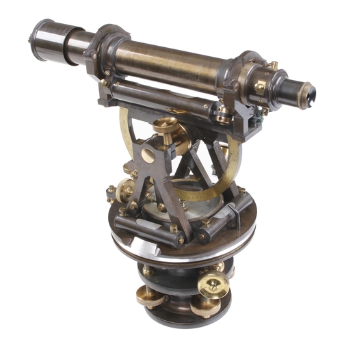 892 - A theodolite by STANLEY London No 326 with Diff. of Hypo & Base engraved on the brass scale and with... 