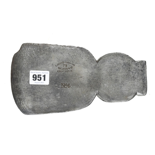 951 - A MATHIESON No 4 felling axe head, chip to corner G