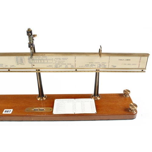 887 - A rare metacentric ships loading calculator by STANLEY London for the S.S. Ayrshire with 27