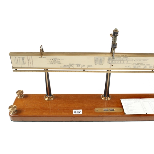 887 - A rare metacentric ships loading calculator by STANLEY London for the S.S. Ayrshire with 27