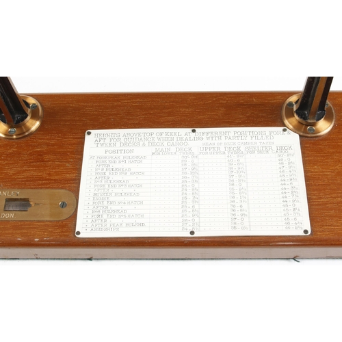 887 - A rare metacentric ships loading calculator by STANLEY London for the S.S. Ayrshire with 27